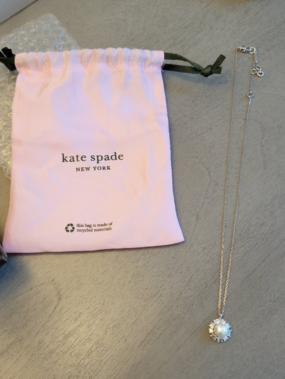 Kate Spade Candy Shop Halo and Pearl Necklace